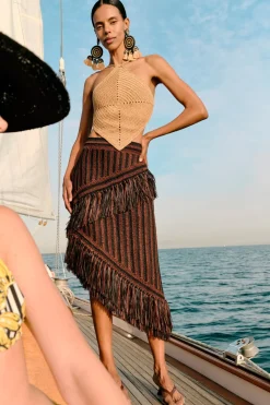 SIMON MILLER Bejabeja midi skirt
