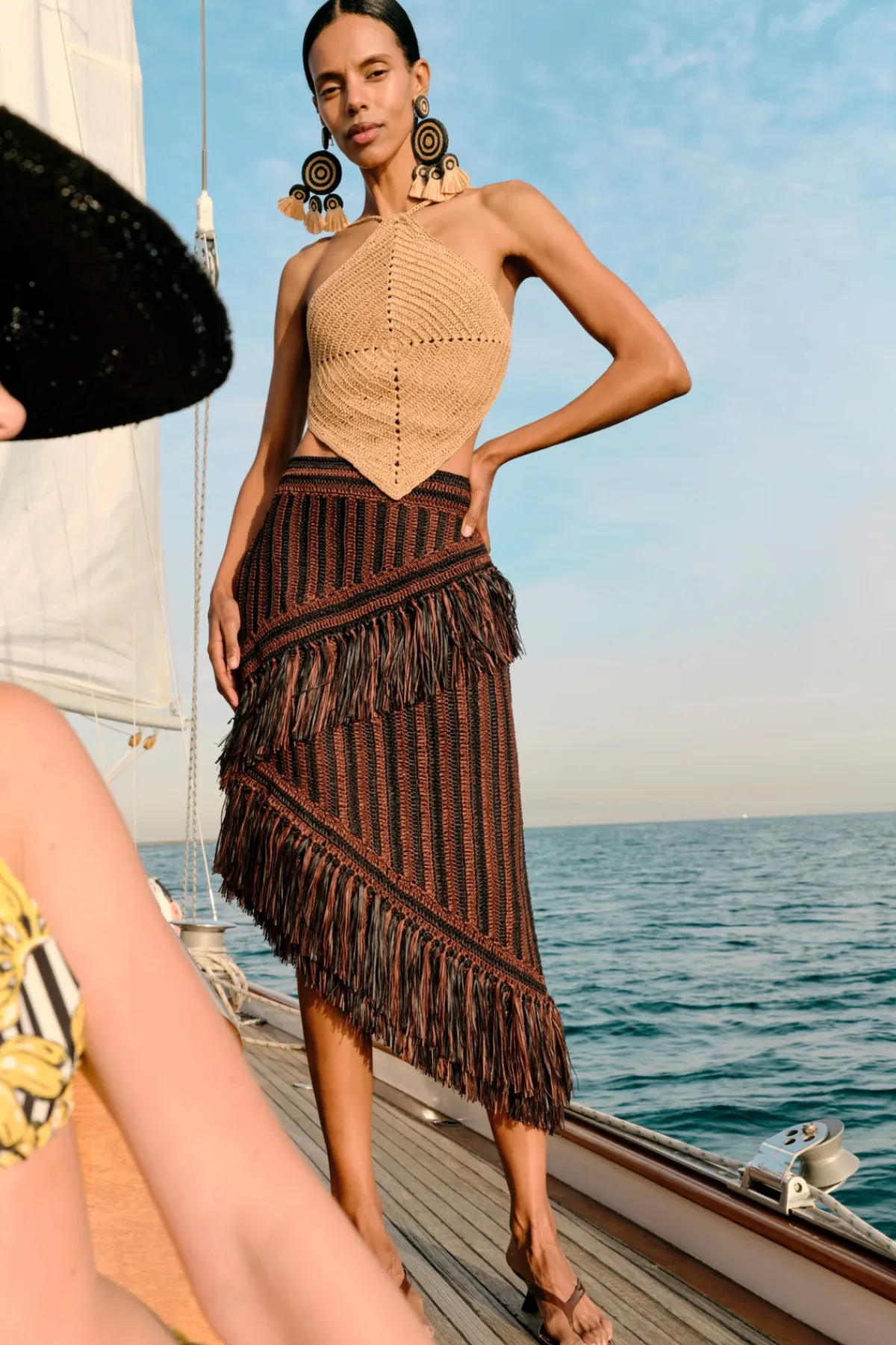 SIMON MILLER Bejabeja midi skirt