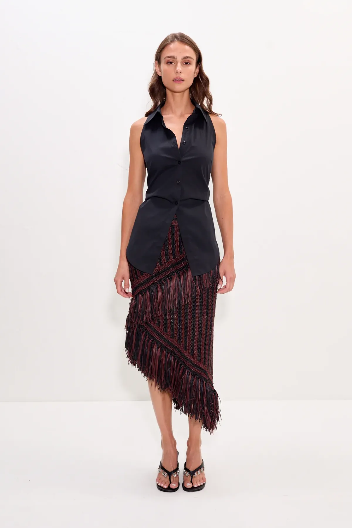 SIMON MILLER Bejabeja midi skirt