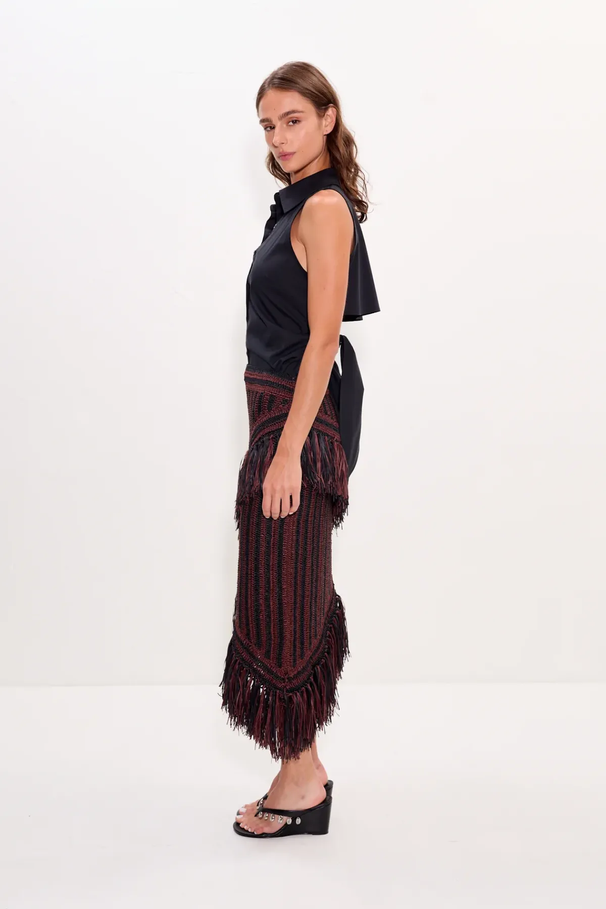 SIMON MILLER Bejabeja midi skirt