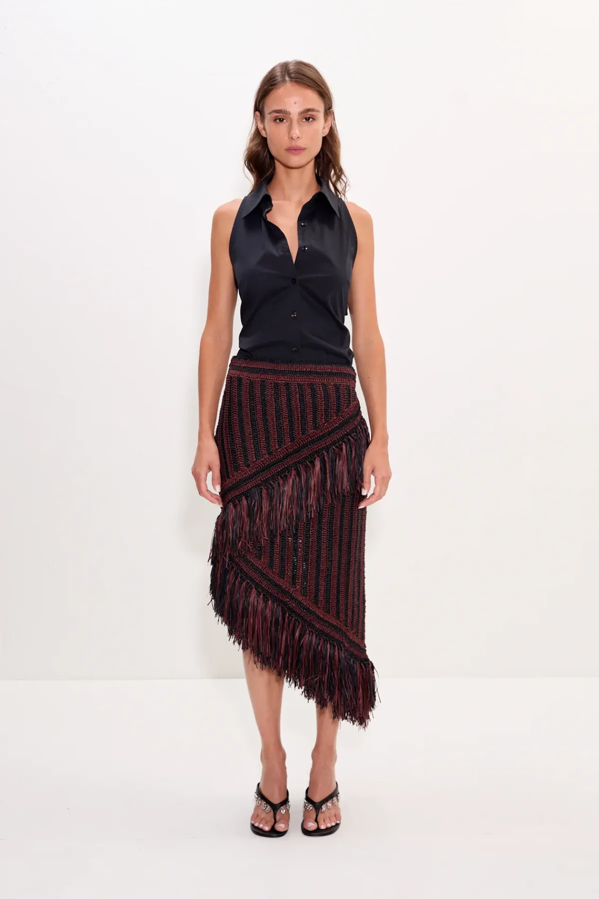 SIMON MILLER Bejabeja midi skirt