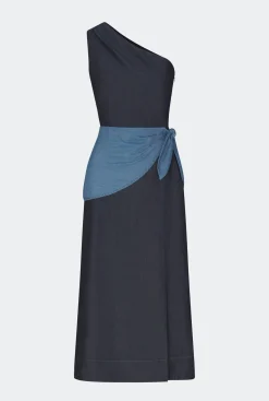 SIMON MILLER Belembelem chambray midi dress