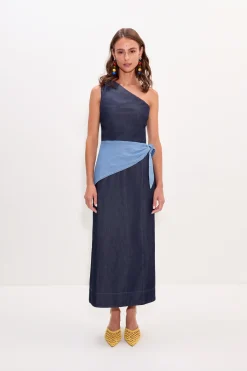 SIMON MILLER Belembelem chambray midi dress