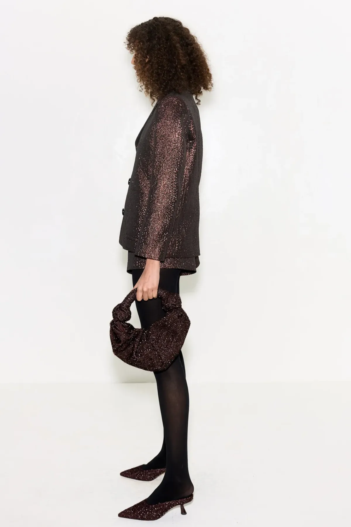 New SIMON MILLER Fleurfleur metallic shorts