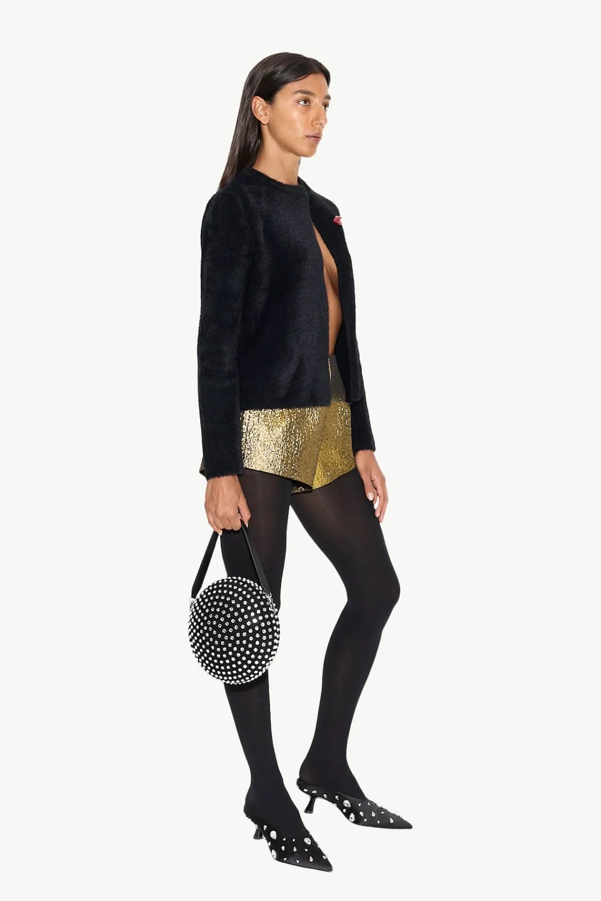 Discount SIMON MILLER Fleurfleur metallic shorts