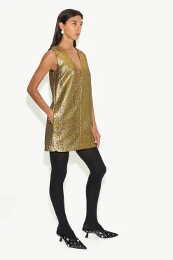 SIMON MILLER Fountainfountain metallic mini dress