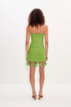 SIMON MILLER Freyafreya linen tassel mini dress