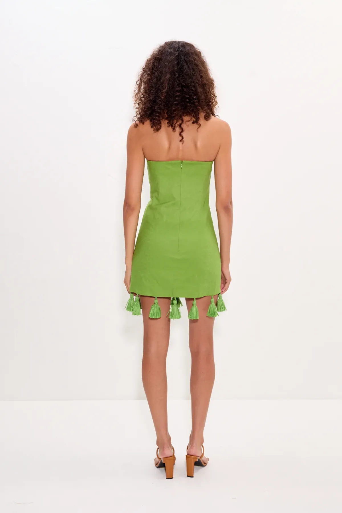 SIMON MILLER Freyafreya linen tassel mini dress