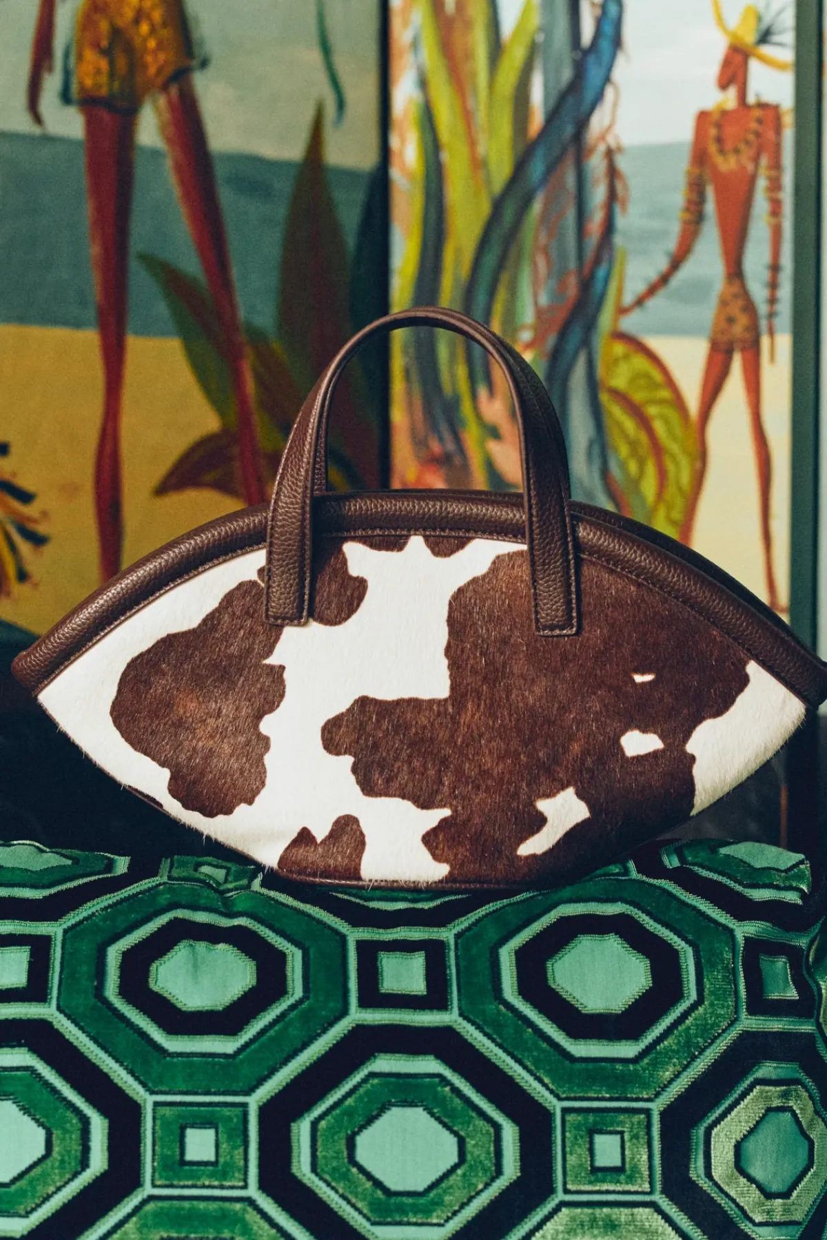 New SIMON MILLER Haircalfhaircalf mini mercado tote