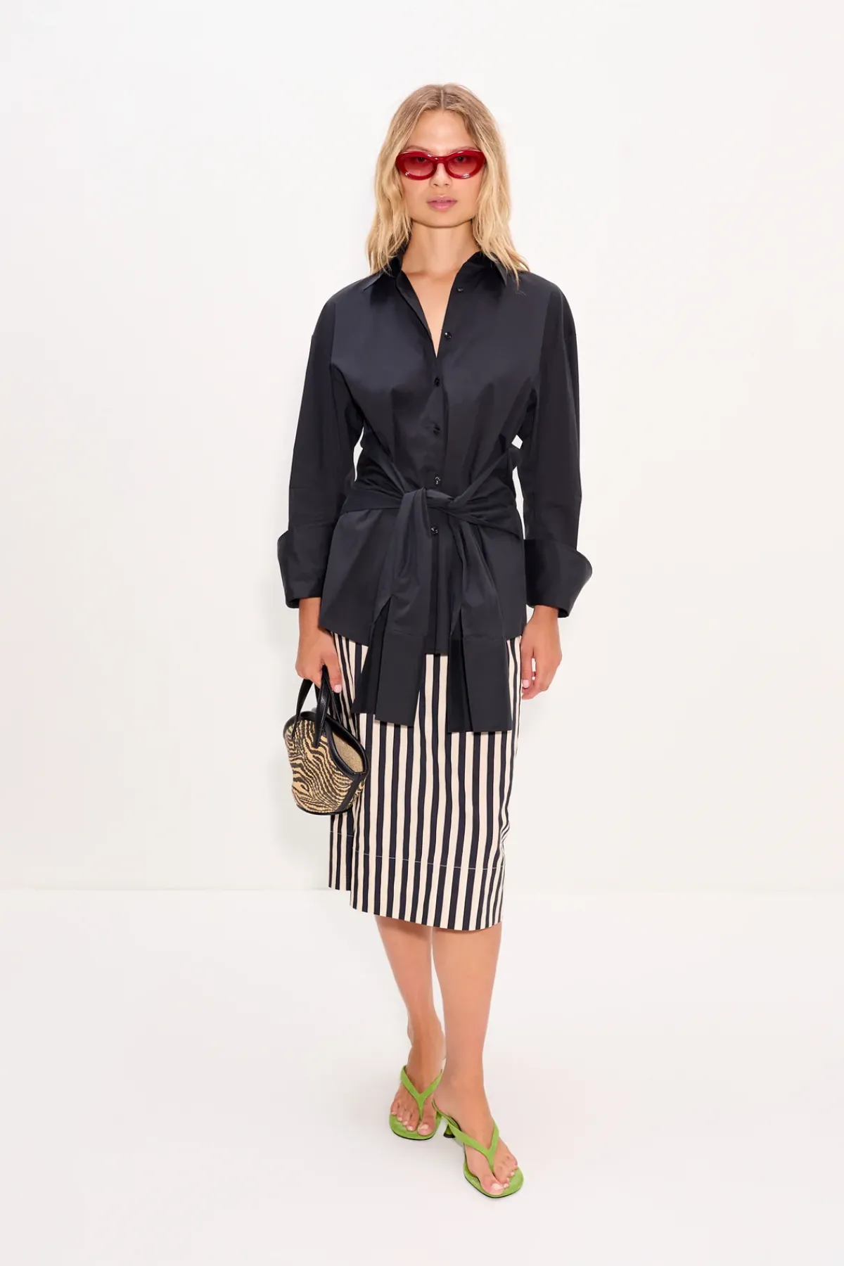 Hot SIMON MILLER Innainna poplin top