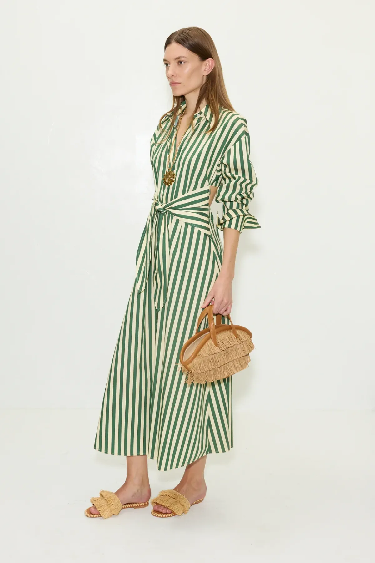 SIMON MILLER Lochloch poplin maxi dress