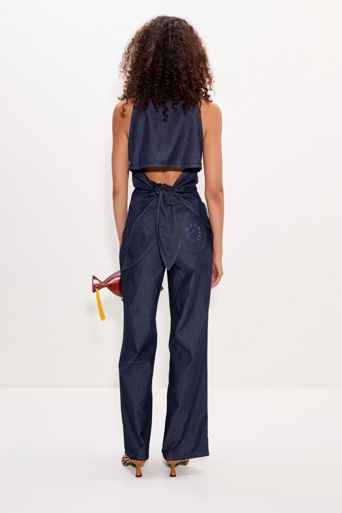 Sale SIMON MILLER Lochloch sleeveless chambray button up