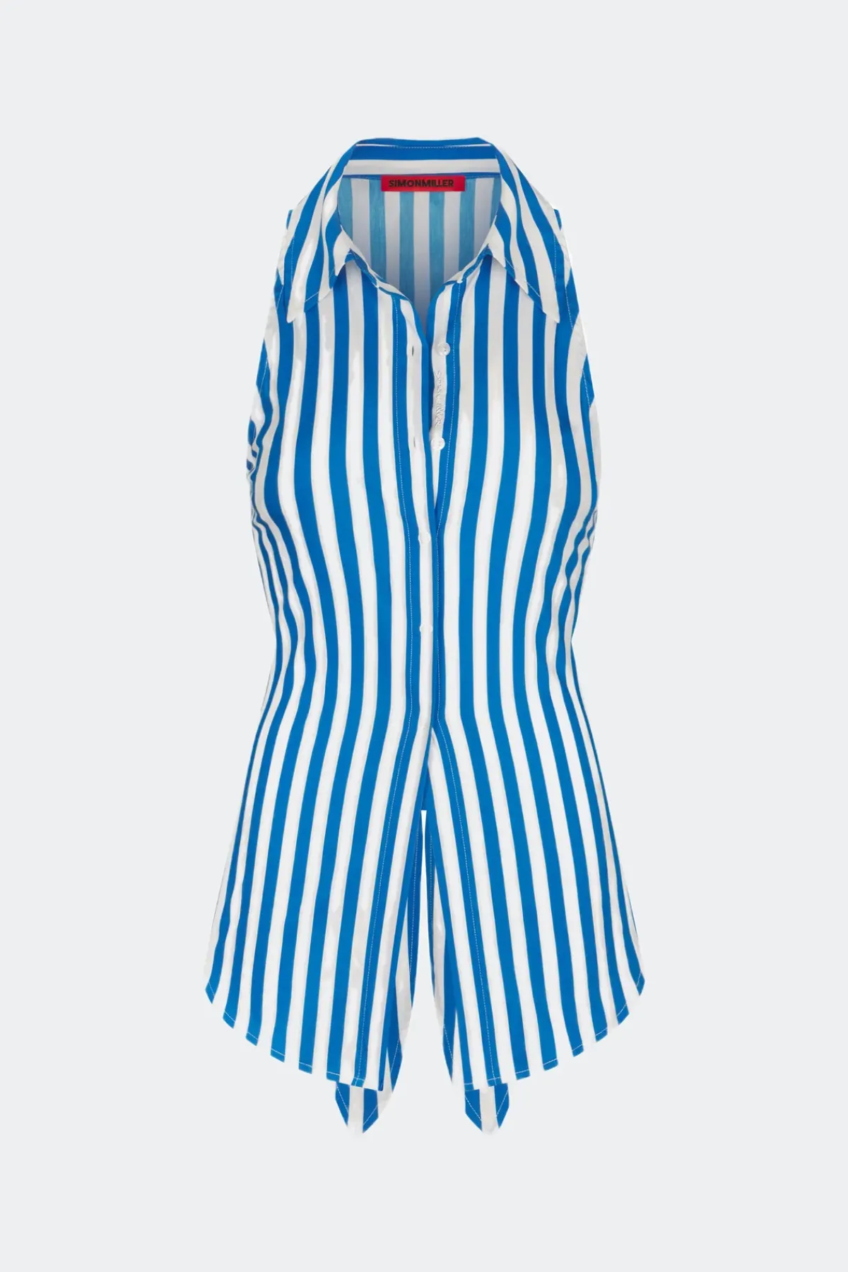 Outlet SIMON MILLER Lochloch striped sleeveless poplin button up