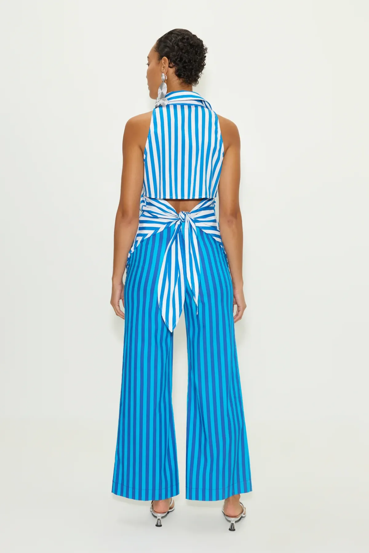 Outlet SIMON MILLER Lochloch striped sleeveless poplin button up