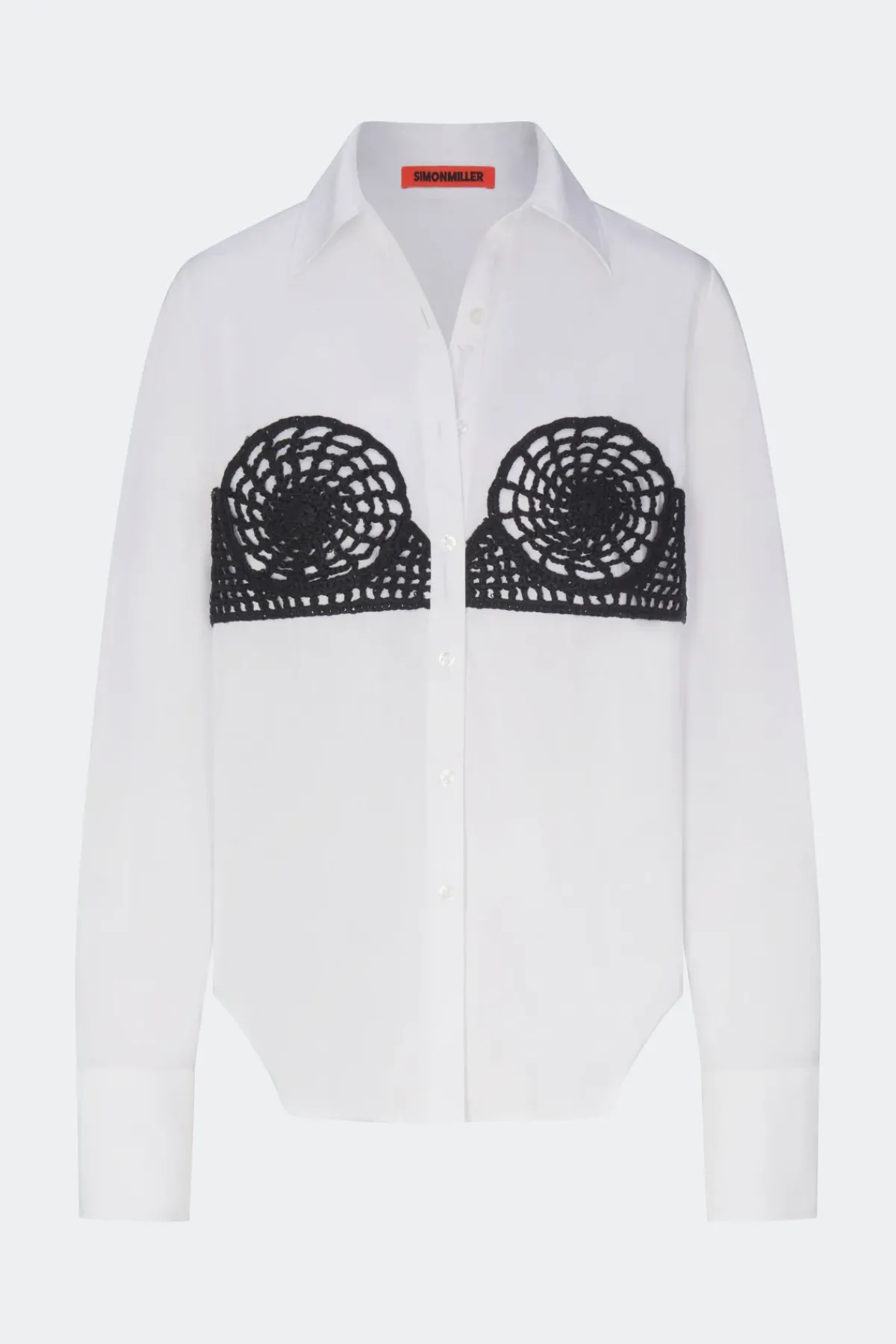 Outlet SIMON MILLER Marenmaren poplin crochet button up