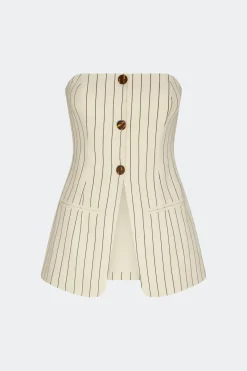 Sale SIMON MILLER Morimori strapless linen top
