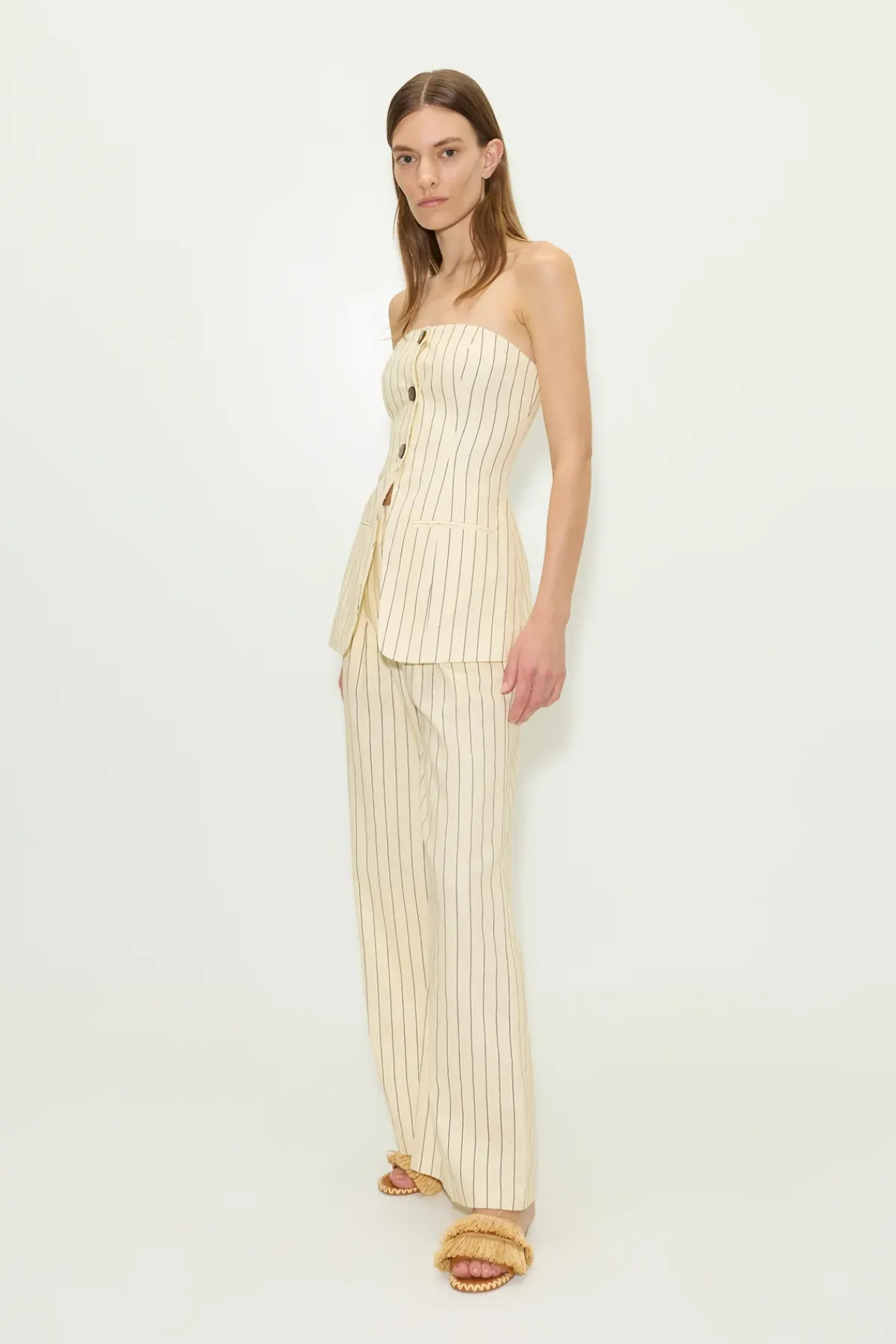 Sale SIMON MILLER Morimori strapless linen top
