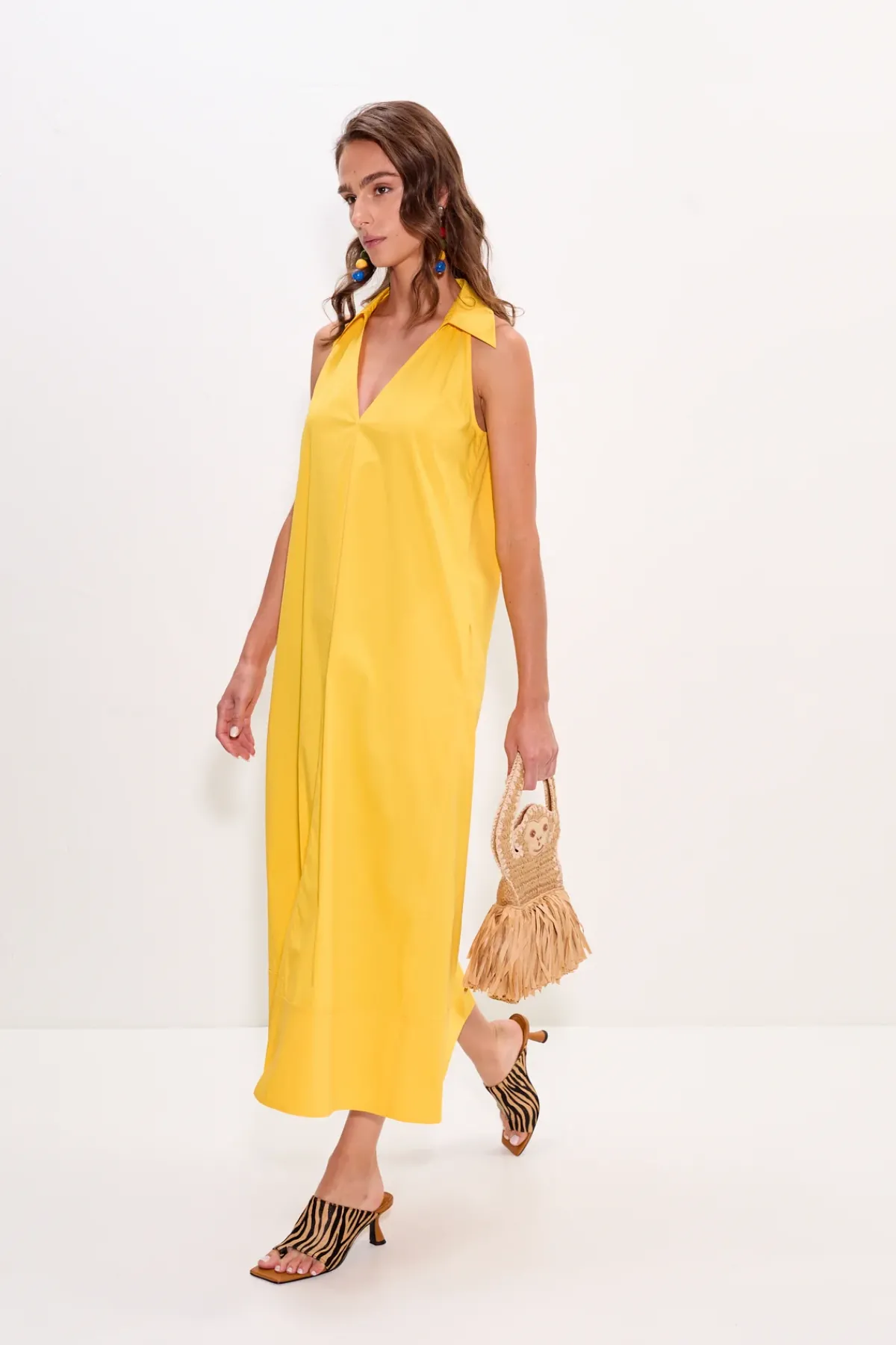 Online SIMON MILLER Navanava poplin midi dress