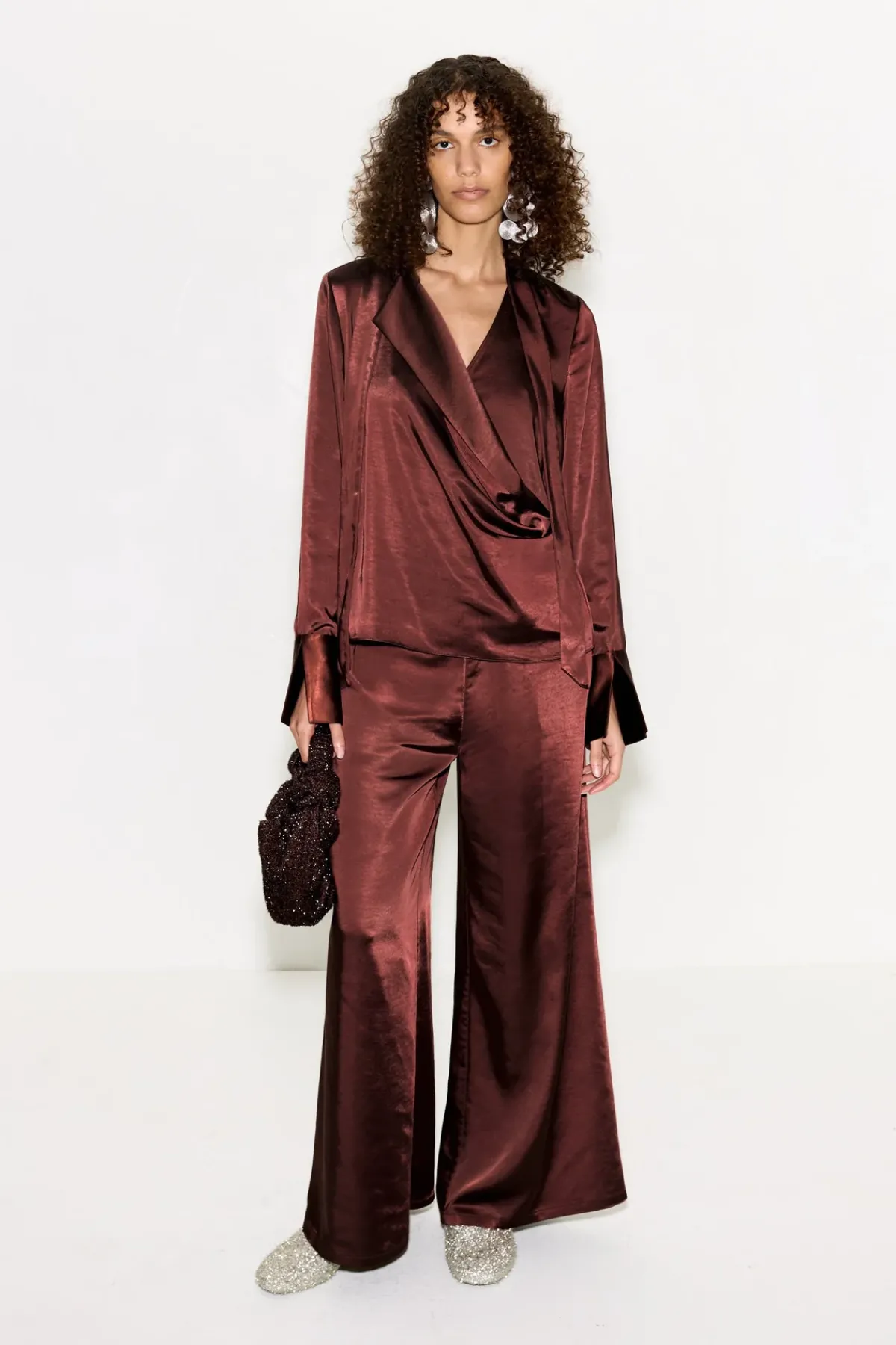 Clearance SIMON MILLER Nellanella satin wide leg pant