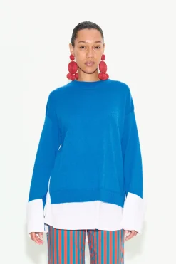 Discount SIMON MILLER Pippip poplin combo sweater