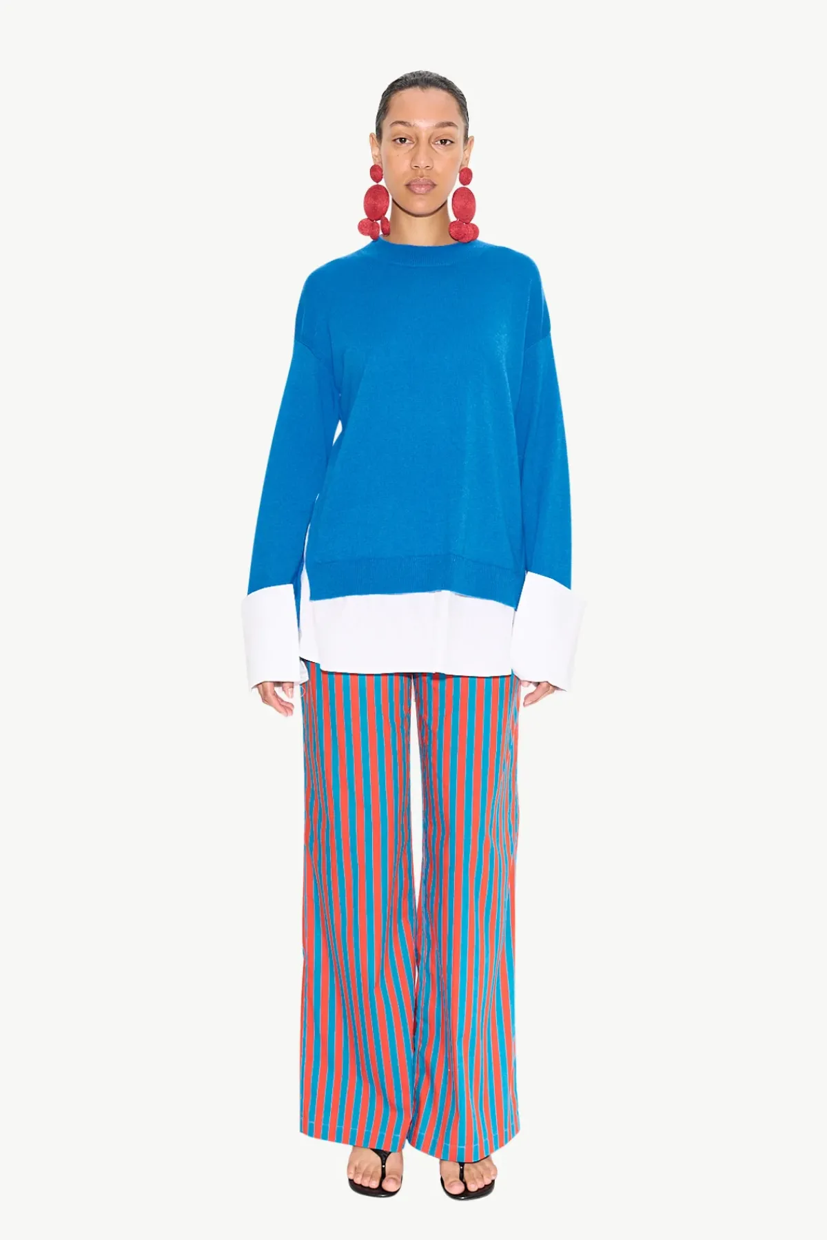 Discount SIMON MILLER Pippip poplin combo sweater