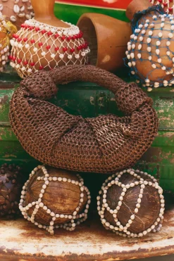 New SIMON MILLER Raffiaraffia lopsy bag