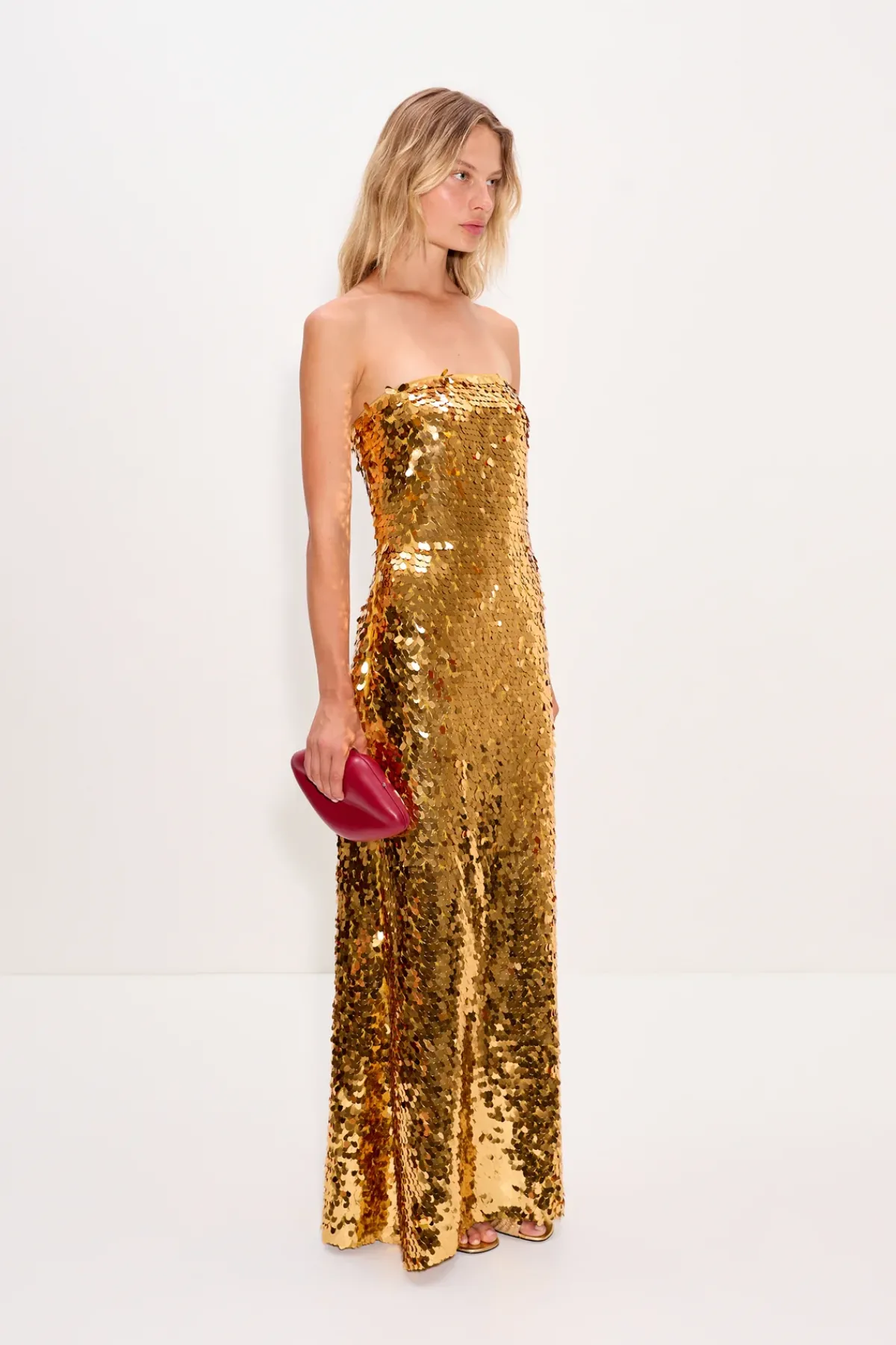 Sale SIMON MILLER Sculptysculpty strapless sequin dress