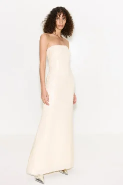 Discount SIMON MILLER Sculptysculpty strapless sequin dress