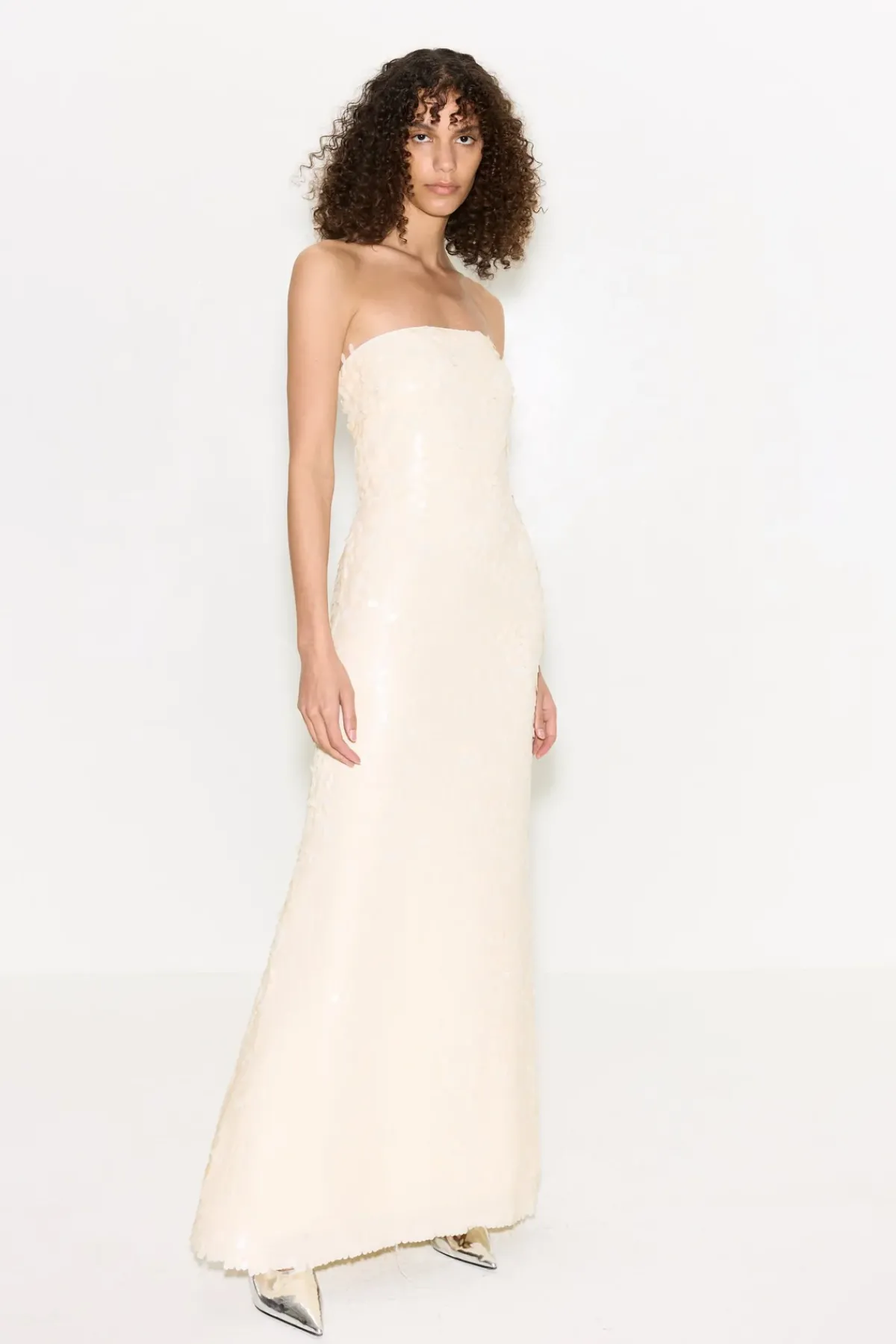 Discount SIMON MILLER Sculptysculpty strapless sequin dress
