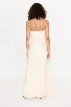 Discount SIMON MILLER Sculptysculpty strapless sequin dress