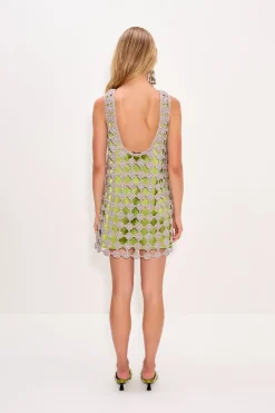 New SIMON MILLER Sinasina crochet mini dress