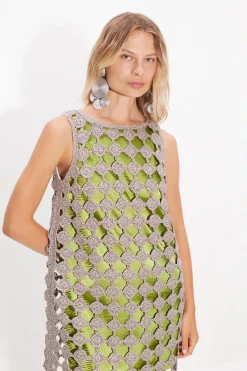 New SIMON MILLER Sinasina crochet mini dress
