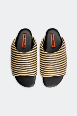 SIMON MILLER Stripestripe raffia bubble slide