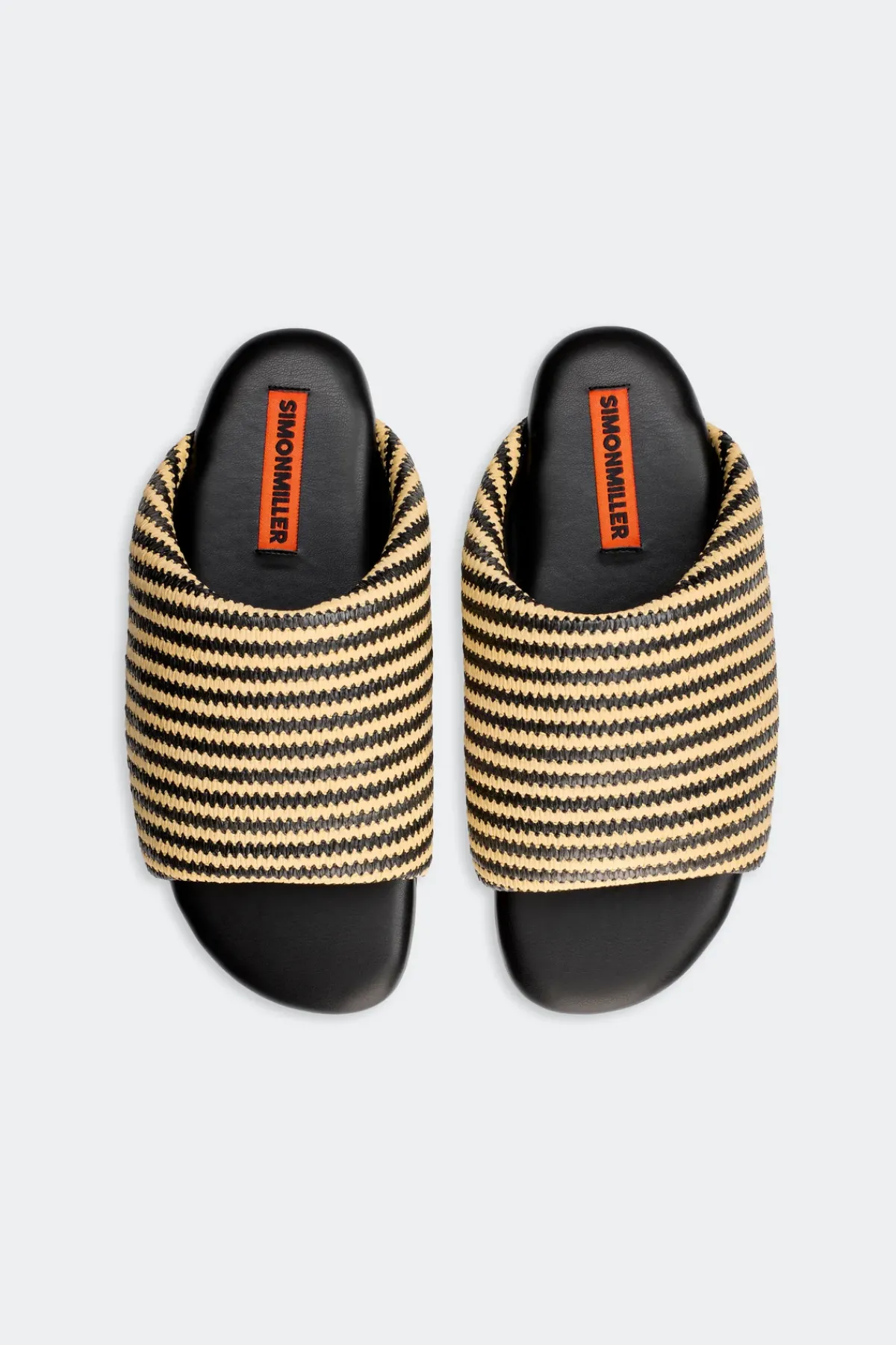 SIMON MILLER Stripestripe raffia bubble slide