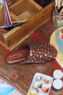New SIMON MILLER Studdedstudded bubble slipper