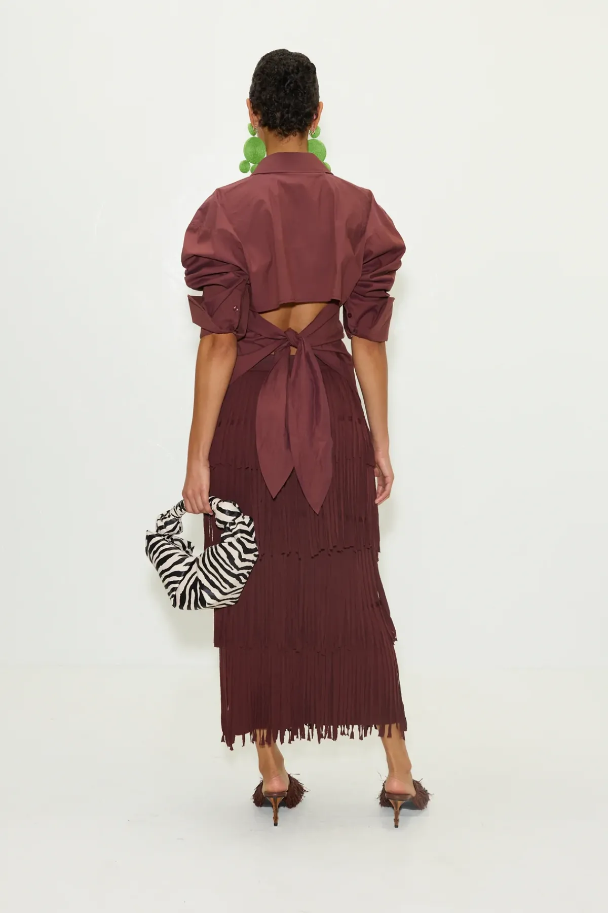 SIMON MILLER Zaza za knit fringe skirt