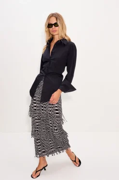Hot SIMON MILLER Zaza za knit fringe skirt